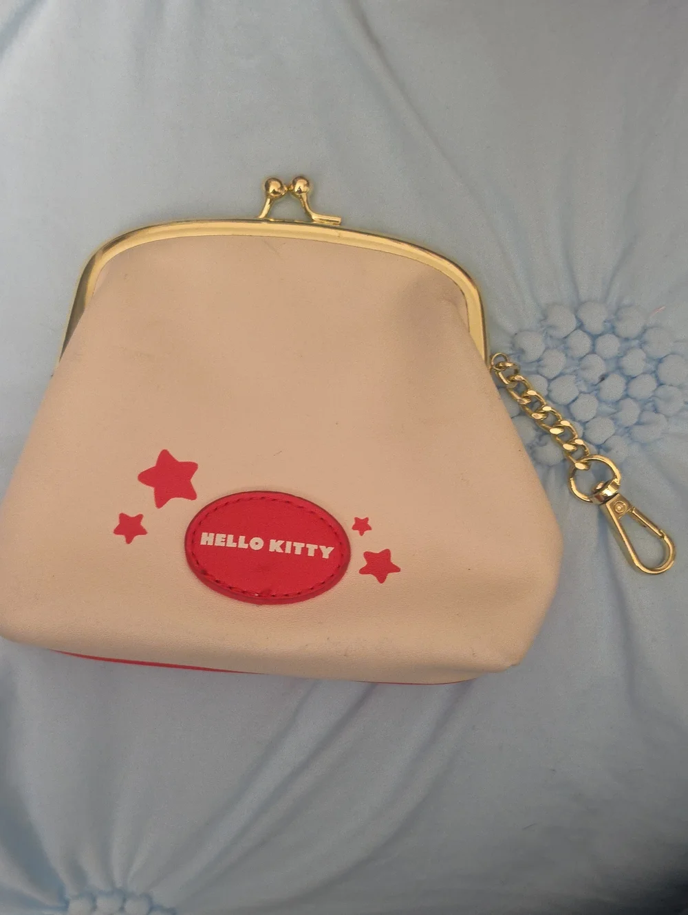 Her Universe Hello Kitty Red and Cream Kiss-Lock Cosmetic Pouch